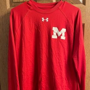 Underarmour women’s workout top initial M